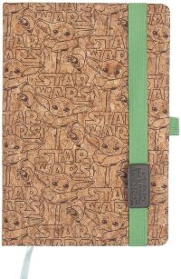 Блокнот з коркового дерева Star Wars Notebook Cork The Mandalorian The Child Grogu